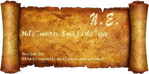 Németh Emiliána névjegykártya